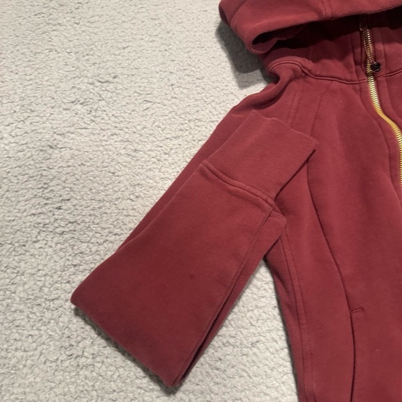 Lululemon Scuba Full Zip Hoodie size 2 mlwi mulled wine gold - Picture 5 of 14